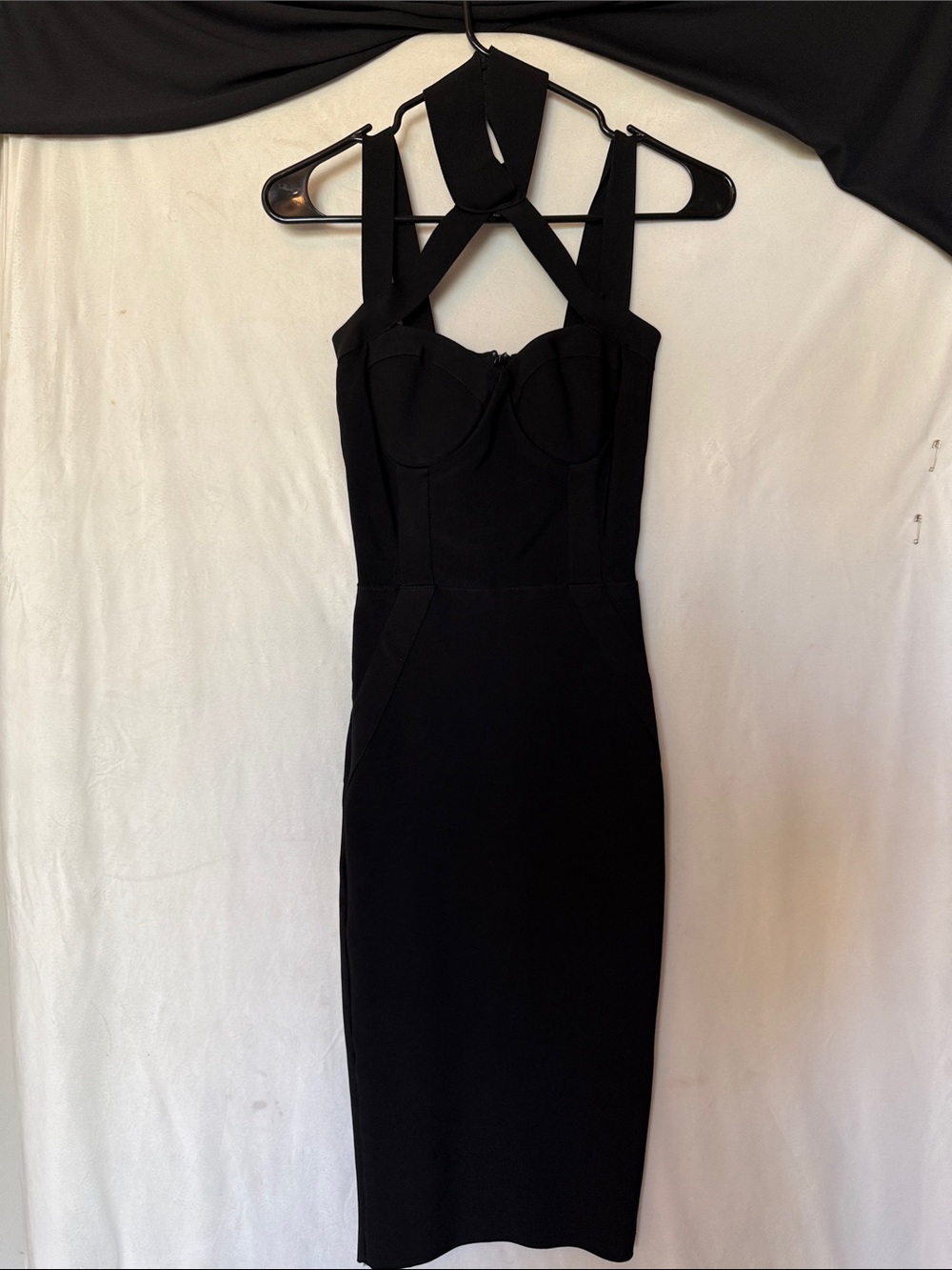 Women's Black Strappy Sheath Dress